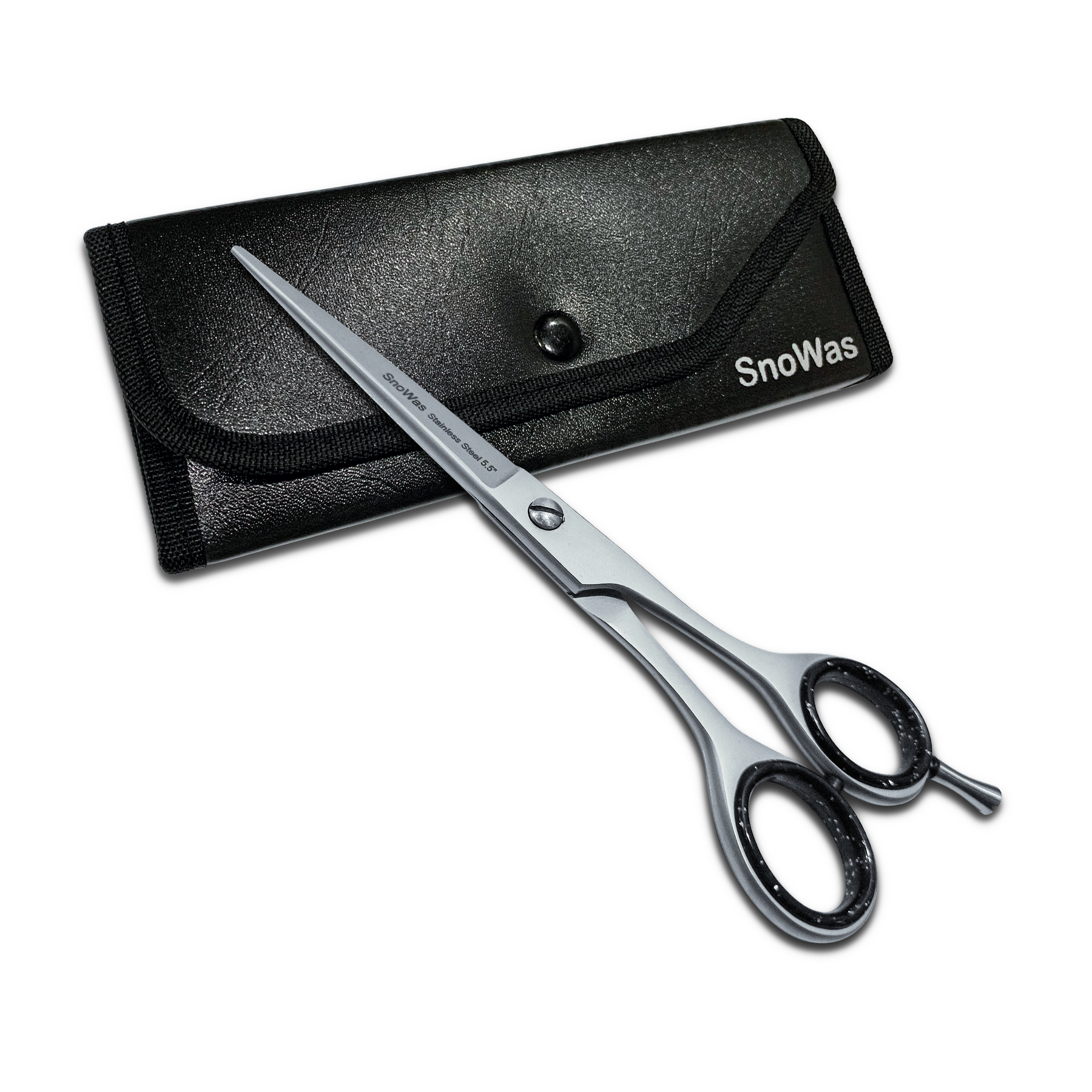 SnoWas - 1 x Hairdressing  5.5" Super Cut, Flat & Jaguar Barber Hair Scissors for Professional Hairdressers Barbers Stainless Steel Hair Cutting Shears - For Salon Barbers, Men, Women, Children and Adults