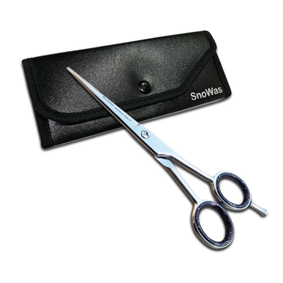 SnoWas - 1 x Hairdressing  6" Super Cut, Flat & Jaguar Barber Hair Scissors for Professional Hairdressers Barbers Stainless Steel Hair Cutting Shears - For Salon Barbers, Men, Women, Children and Adults