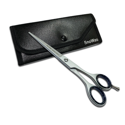 SnoWas - 1 x Hairdressing  6" Super Cut, Flat & Jaguar Barber Hair Scissors for Professional Hairdressers Barbers Stainless Steel Hair Cutting Shears - For Salon Barbers, Men, Women, Children and Adults