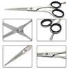 SnoWas - 1 x Hairdressing  6" Super Cut, Flat & Jaguar Barber Hair Scissors for Professional Hairdressers Barbers Stainless Steel Hair Cutting Shears - For Salon Barbers, Men, Women, Children and Adults